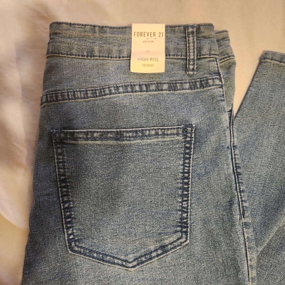 high rise skinny jeans never worn